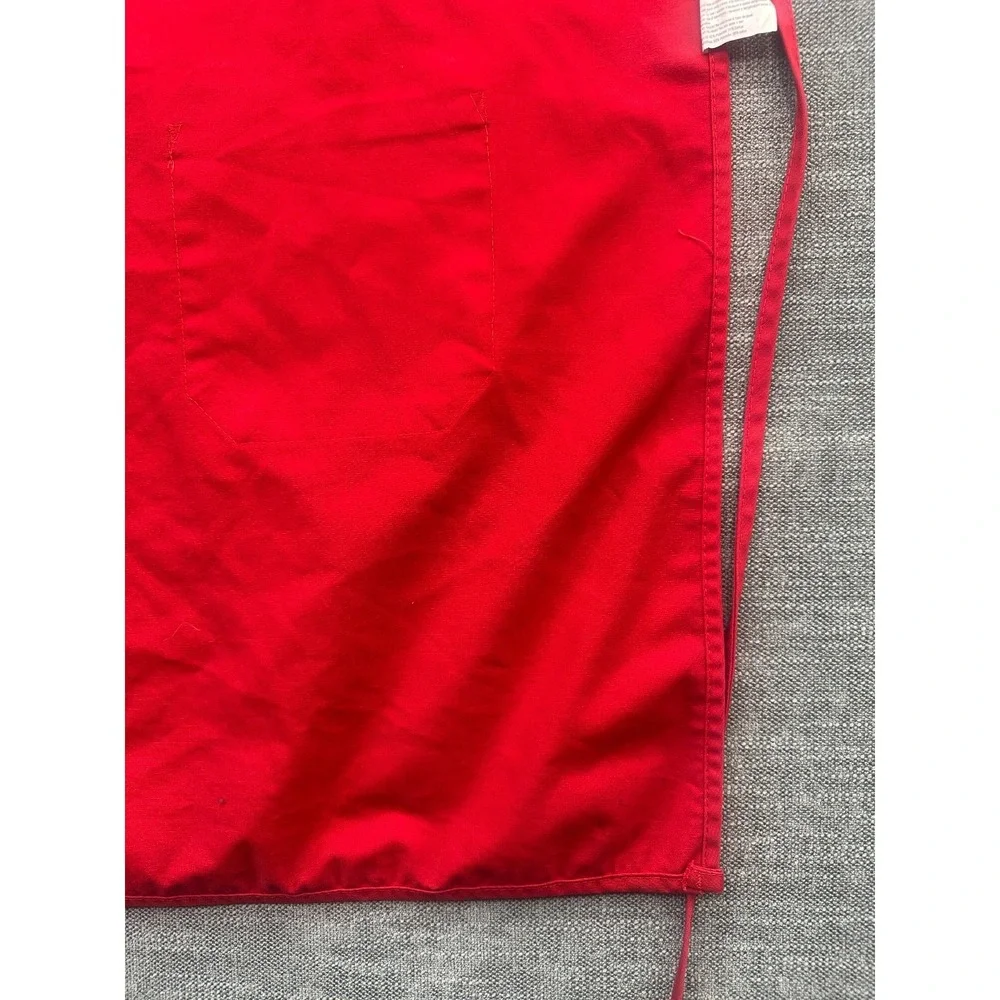 Barista Of Starbucks Apron Unisex Red Logo Pockets Adjustable Strap Kitchen Wear